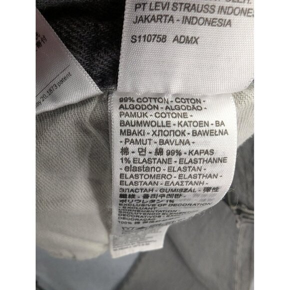 Levis 501 Jeans Mens 42x30 Gray Denim Button Fly Straight Original Fit Red Tab - Picture 13 of 14